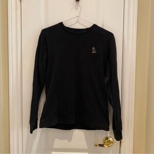 OVO Black Classic Long Sleeve Shirt with Owl Logo